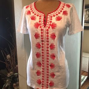 Talbots XS cotton novelty cotton short sleeve tee